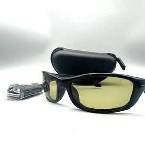 Wiley X P-17 Black Safety Sunglasses Yellow Lens Z87-2+ 61-18 2102T Mens Case